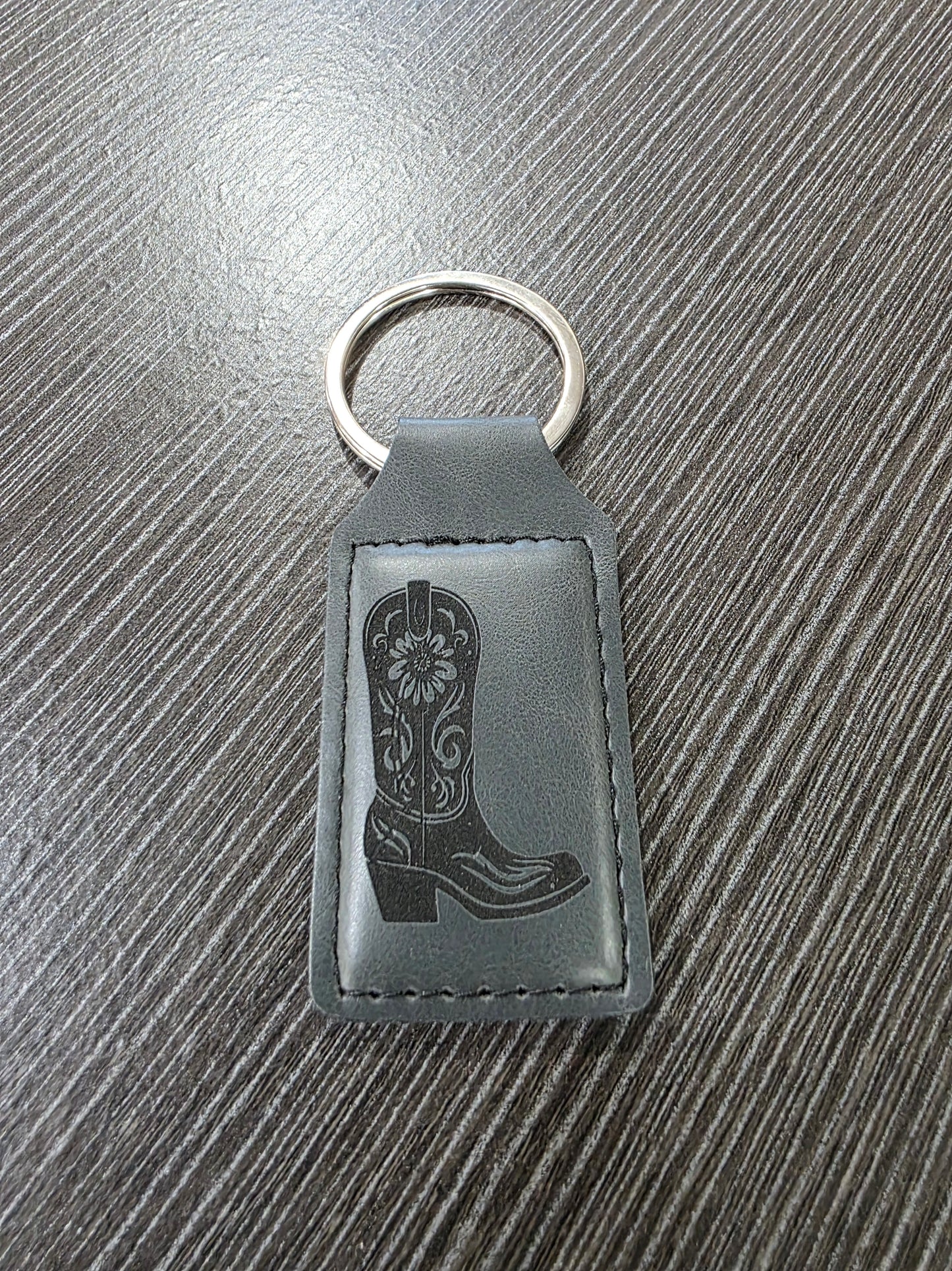Custom Laser Engraved Leather Keychain