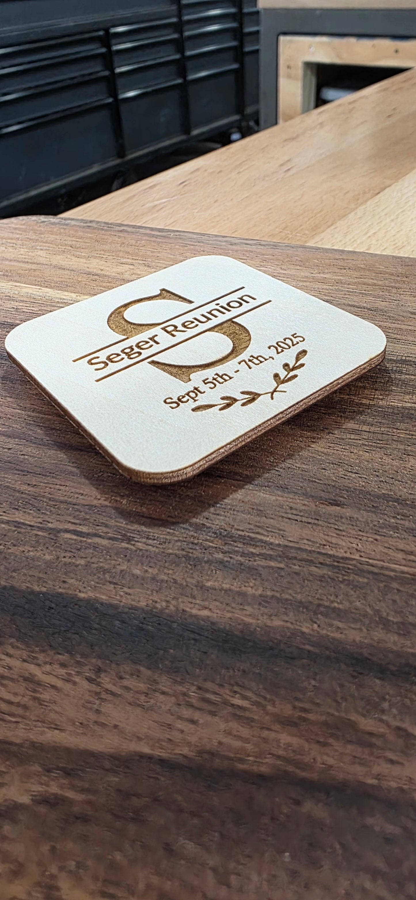 Personalized Wooden Event Magnets – Wedding, Anniversary, Family Reunion Favors
