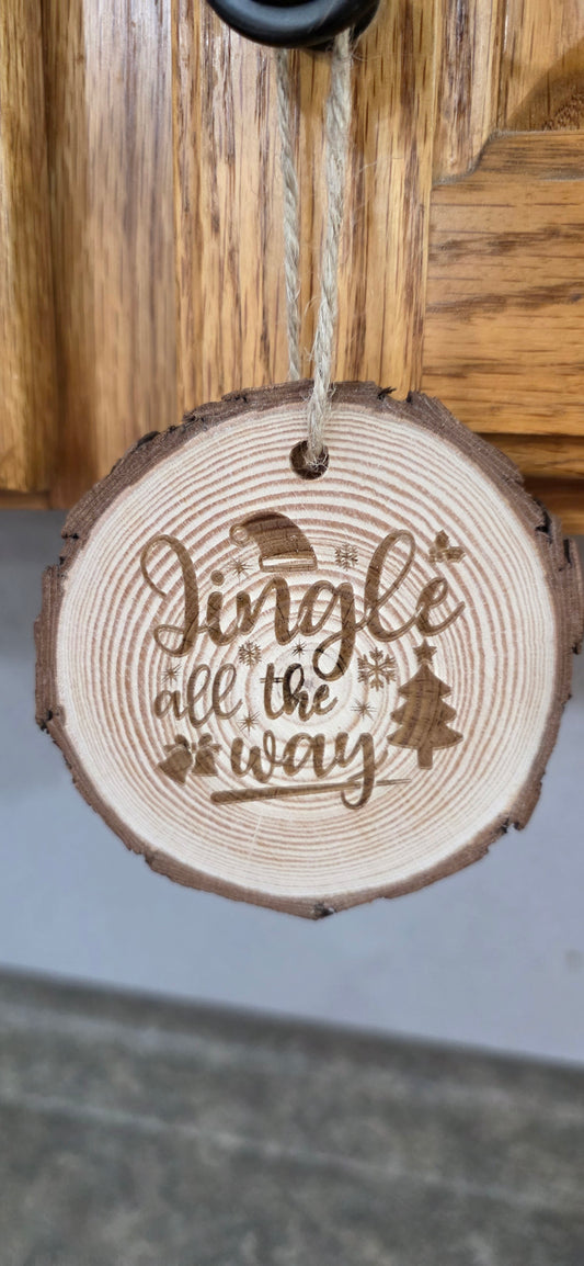 Live Edge Wooden Christmas Tree Ornaments