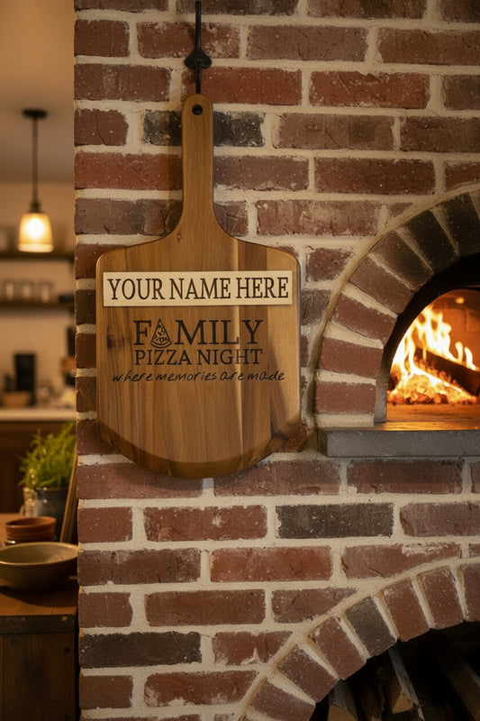 Pizza Peel | Custom Engraved Wooden Pizza Board