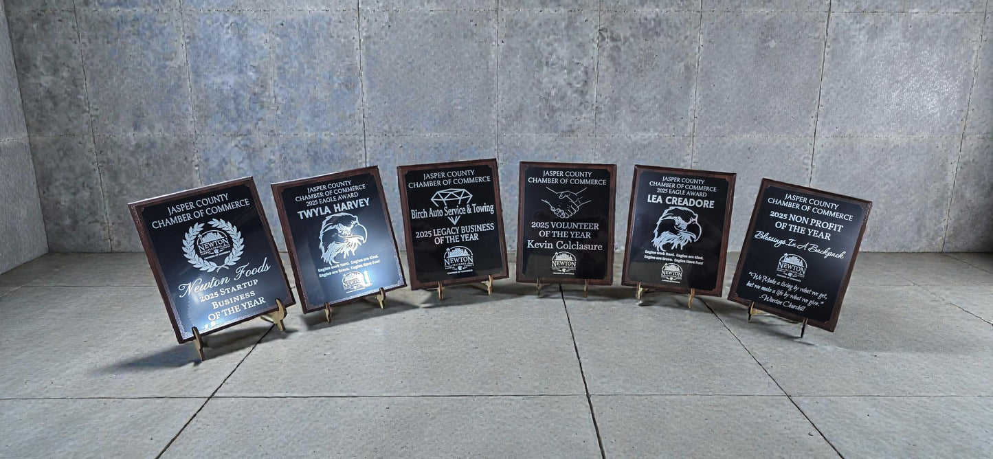Custom Engraved Plaque Award 8"X10"