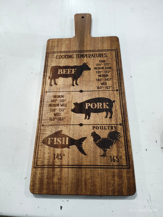 Acacia Wood Cutting Board 19.5" X 8"