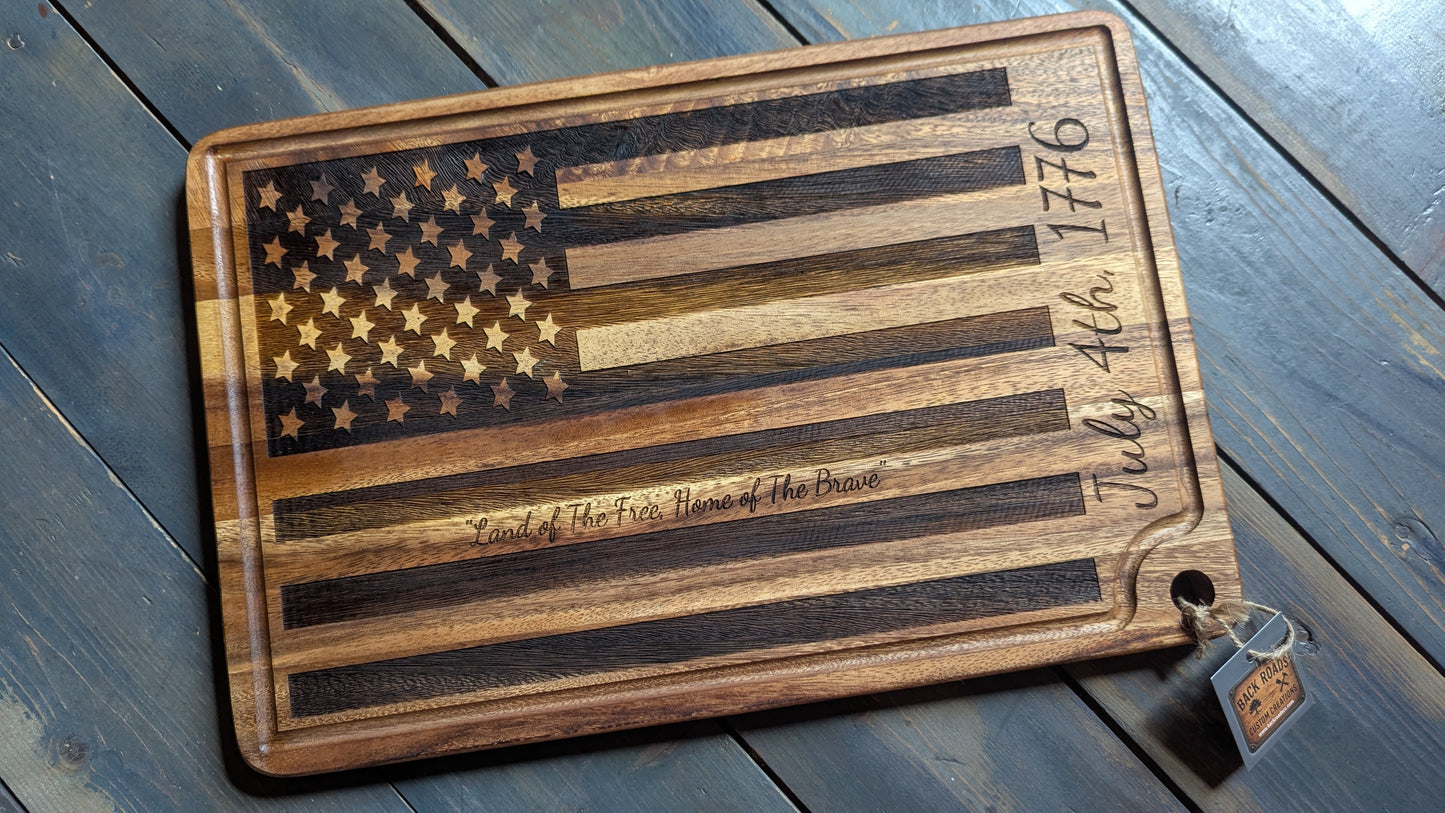 Premium Cutting Board - American Flag