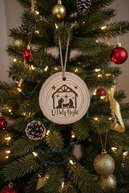 Live Edge Wooden Christmas Tree Ornaments