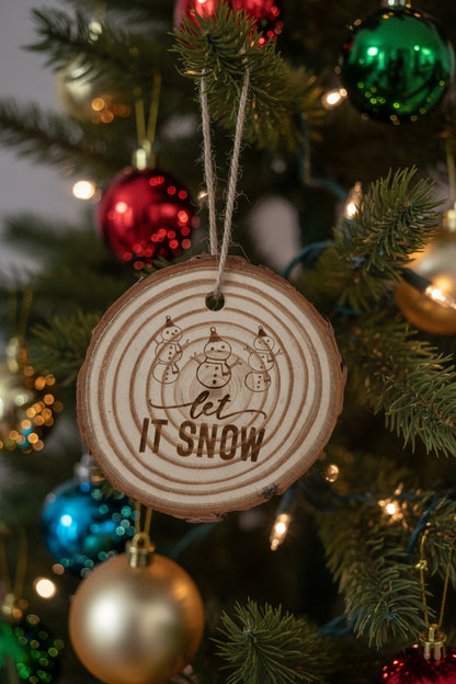 Live Edge Wooden Christmas Tree Ornaments