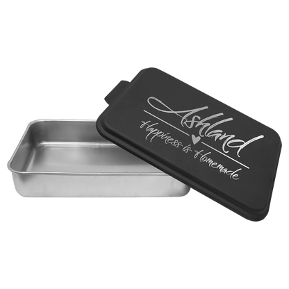 Personalized Cake Pan with Custom Engraved Lid