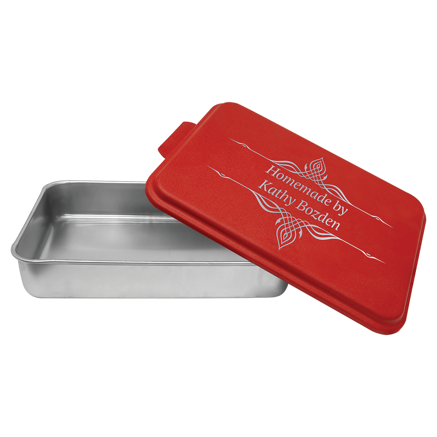 Personalized Cake Pan with Custom Engraved Lid