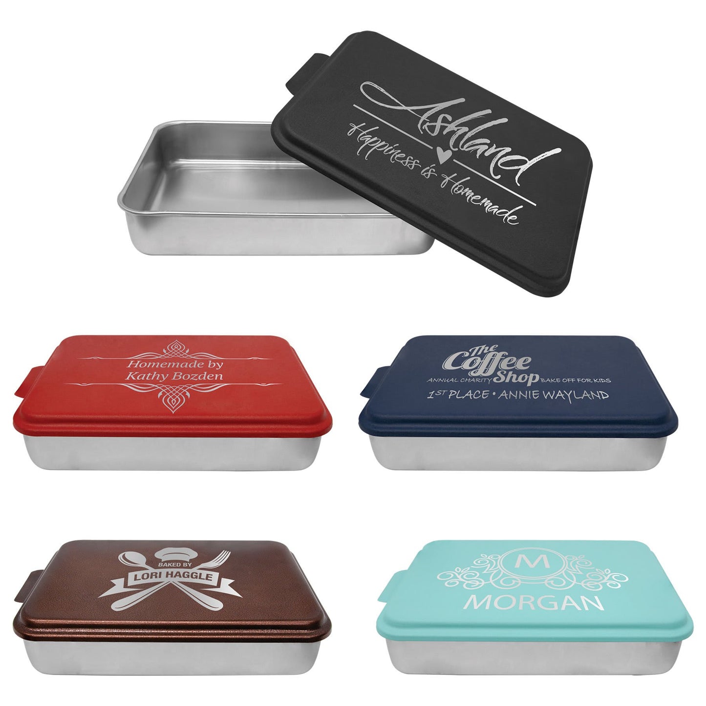 Personalized Cake Pan with Custom Engraved Lid