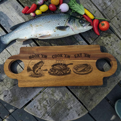 Custom Dual Handle Acacia Cutting Board
