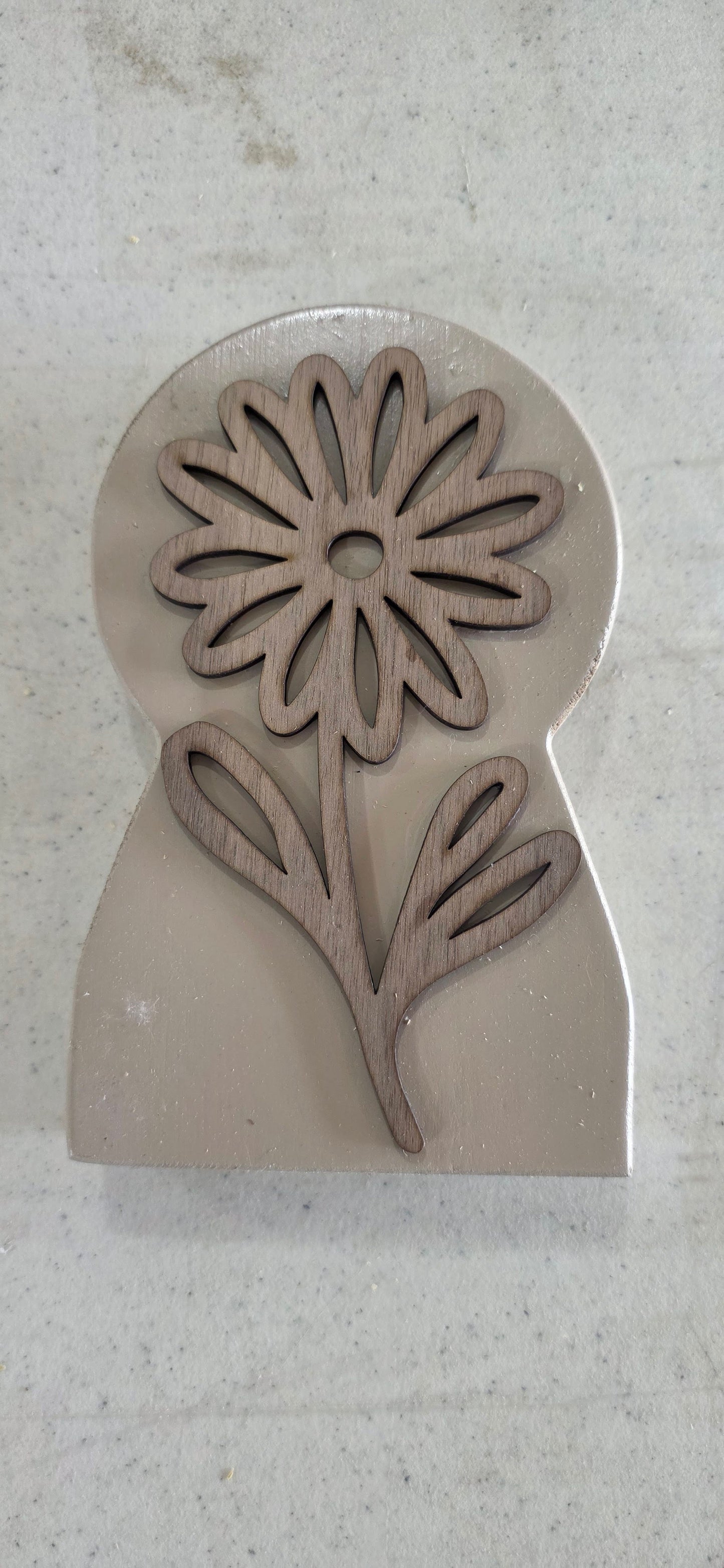 Rustic Layered Floral Wood Decor | Handcrafted Farmhouse Shelf Sitter | Modern Botanical Accent