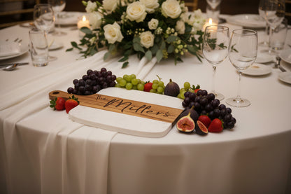 The Wedding & Anniversary Package – Personalized Charcuterie Gift Set With Coasters