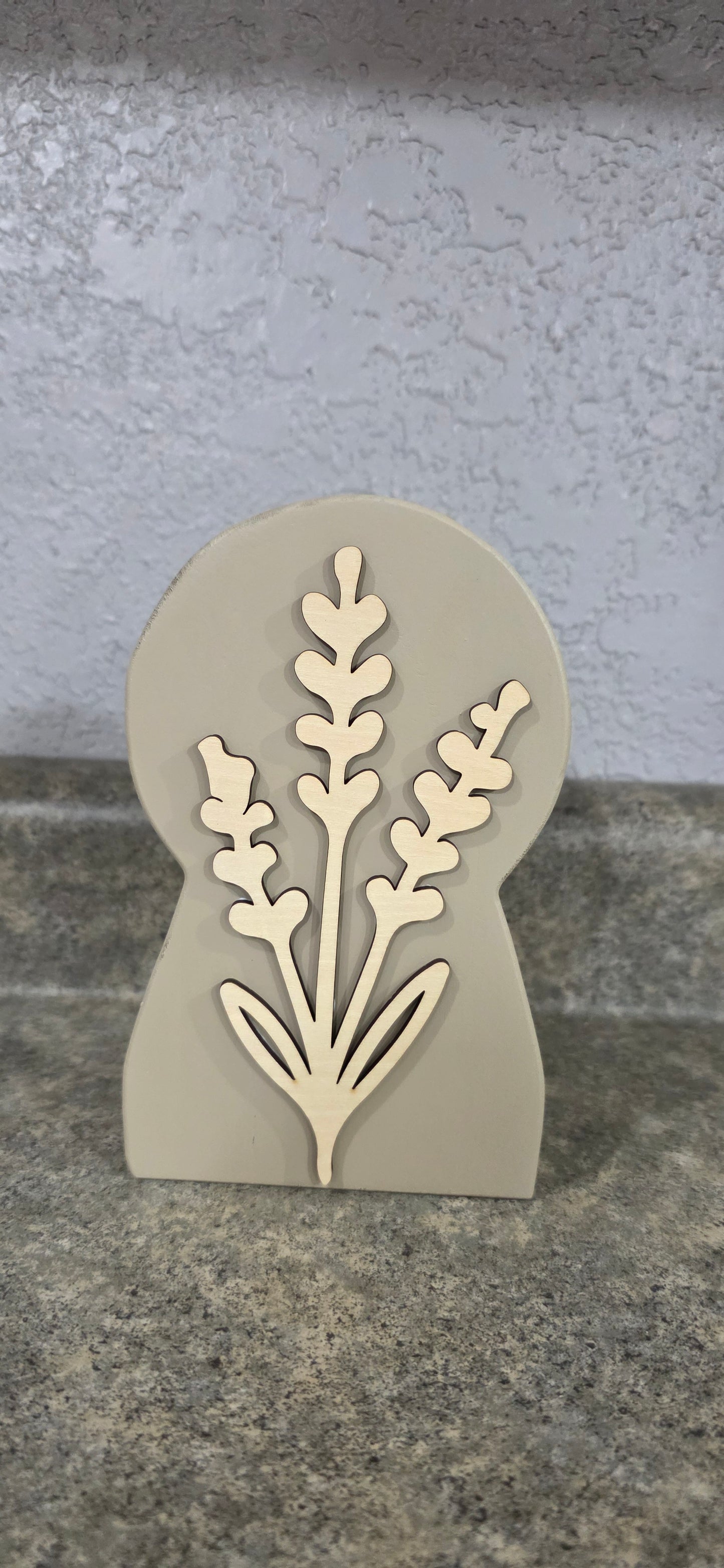 Rustic Layered Floral Wood Decor | Handcrafted Farmhouse Shelf Sitter | Modern Botanical Accent