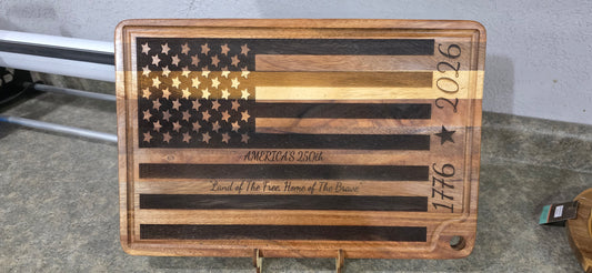 Premium Cutting Board - American Flag