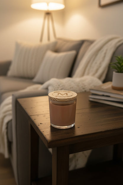 Personalized Engraved Candle – Wooden Lid Candle Gift