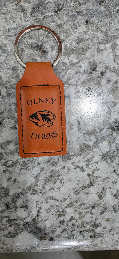 Custom Laser Engraved Leather Keychains