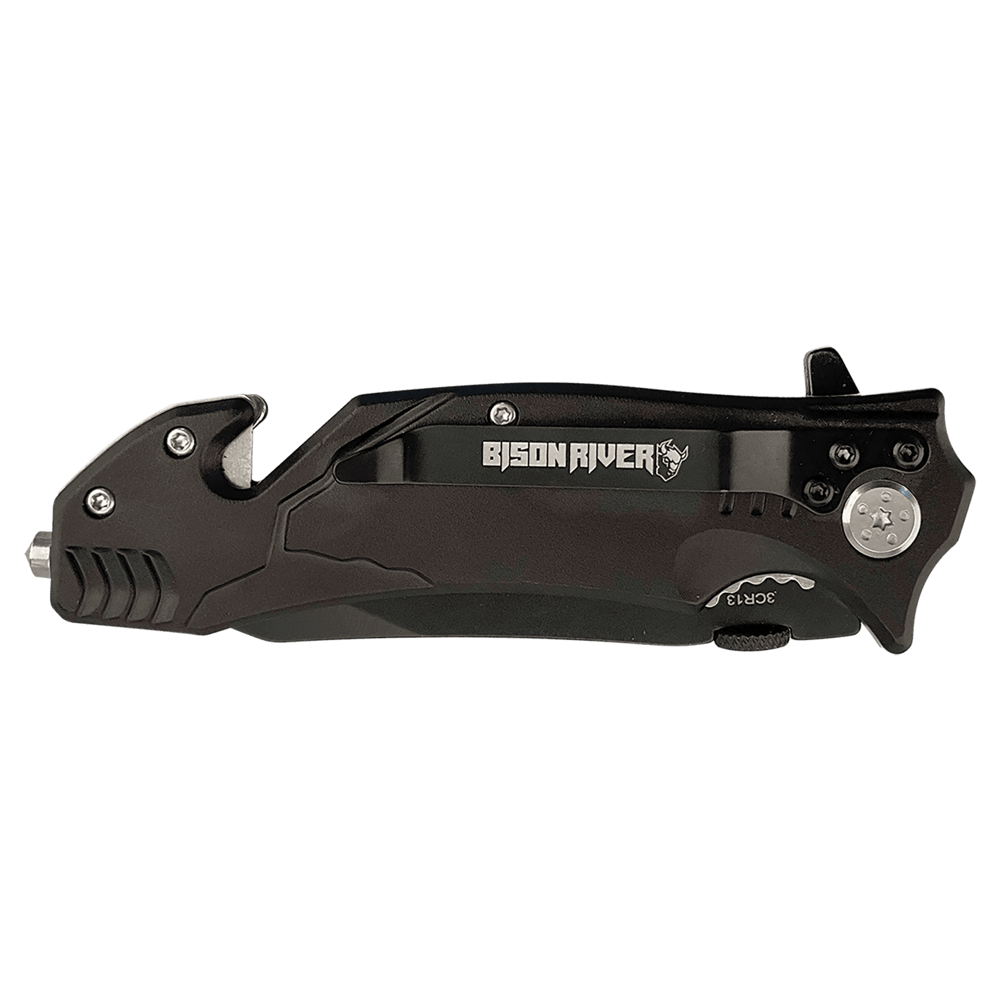 Custom Engraved Bison River 4.5" Rescue Knife | Personalized Emergency Knife