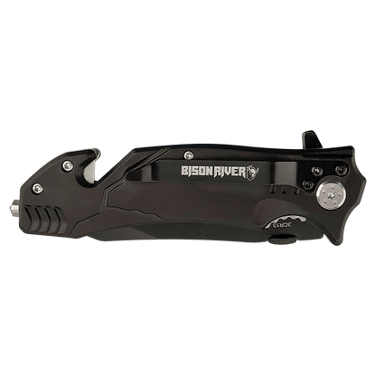 Custom Engraved Bison River 4.5" Rescue Knife | Personalized Emergency Knife