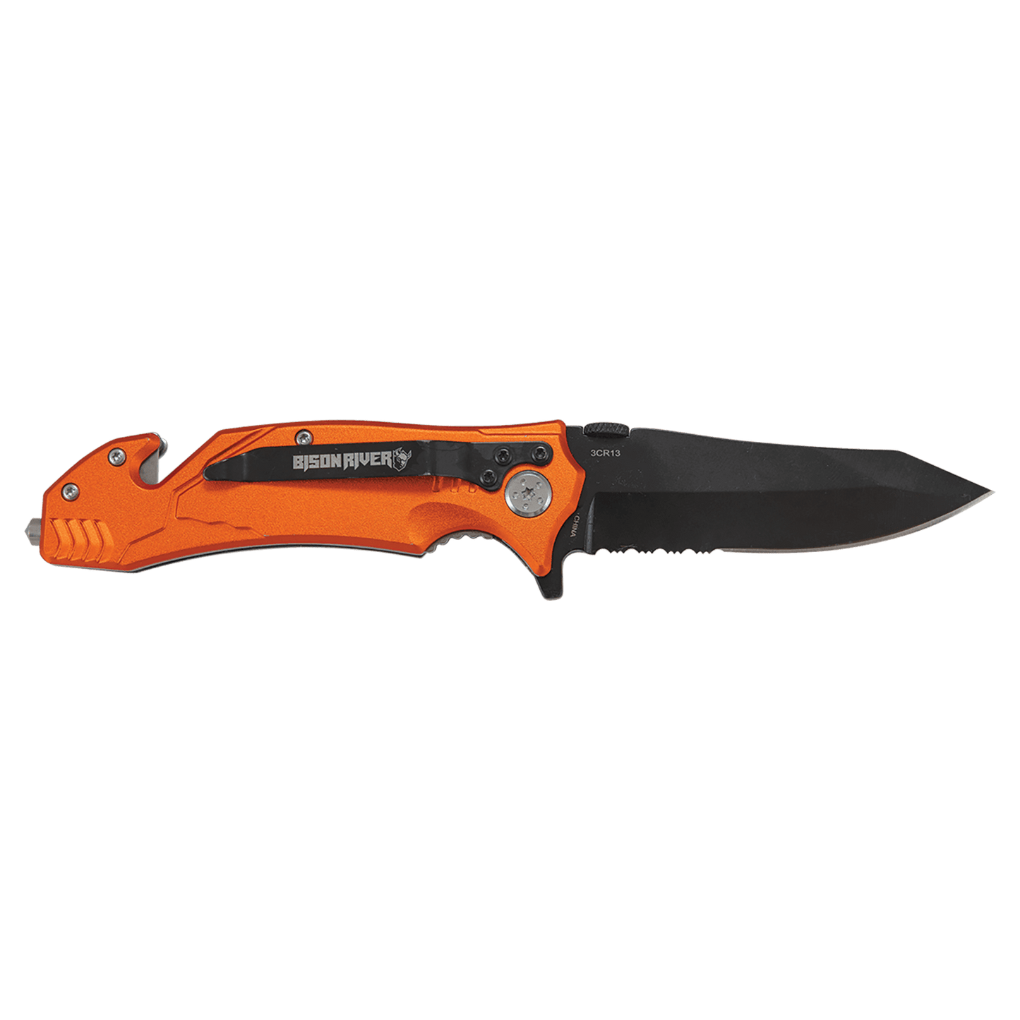 Custom Engraved Bison River 4.5" Rescue Knife | Personalized Emergency Knife