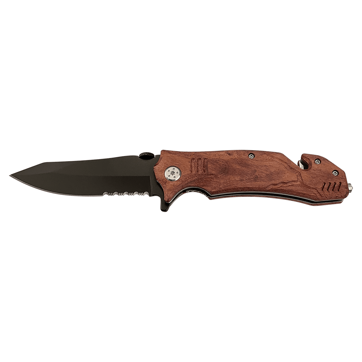 Custom Engraved Bison River 4.5" Rescue Knife | Personalized Emergency Knife