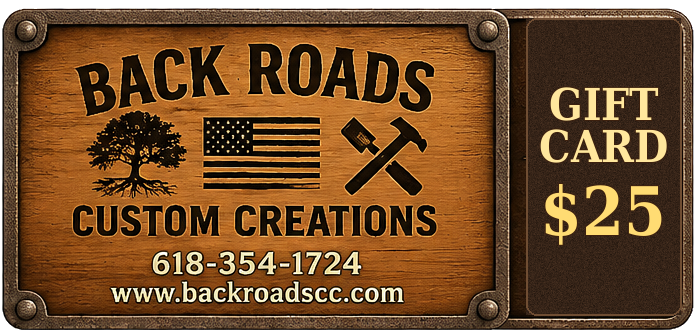 Back Roads Custom Creations Gift Cards | $10–$100