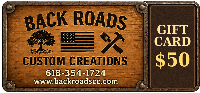 Back Roads Custom Creations Gift Cards | $10–$100
