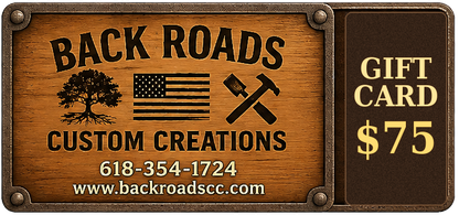 Back Roads Custom Creations Gift Cards | $10–$100