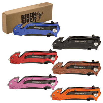 Custom Engraved Bison River 4.5" Rescue Knife | Personalized Emergency Knife