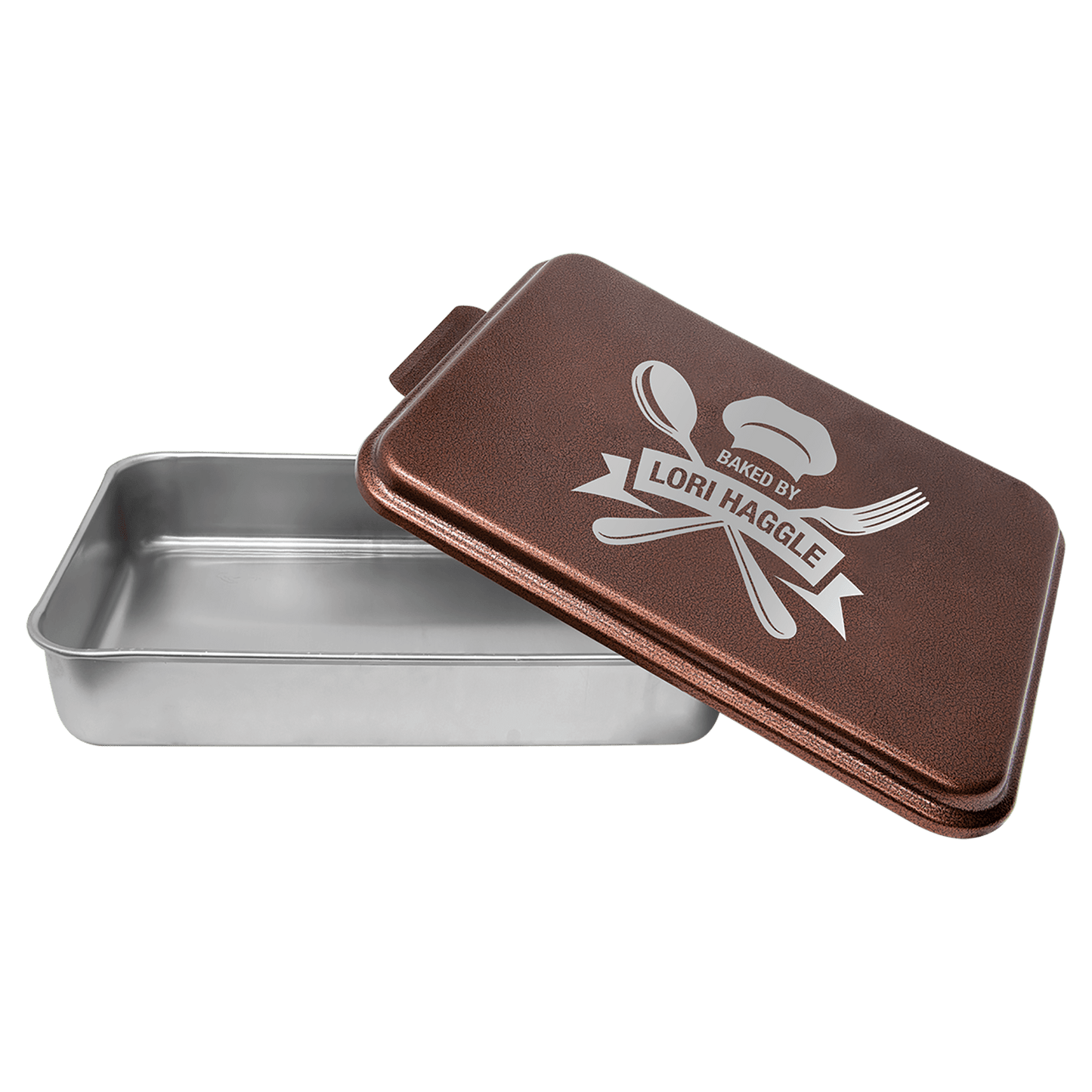 Personalized Cake Pan with Custom Engraved Lid