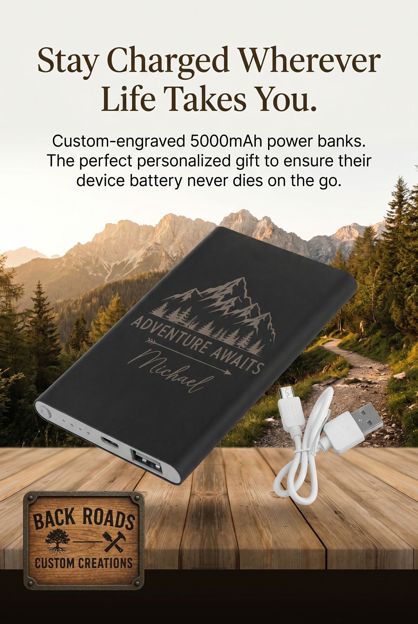 Customized Battery Power Banks, 5000 MAh