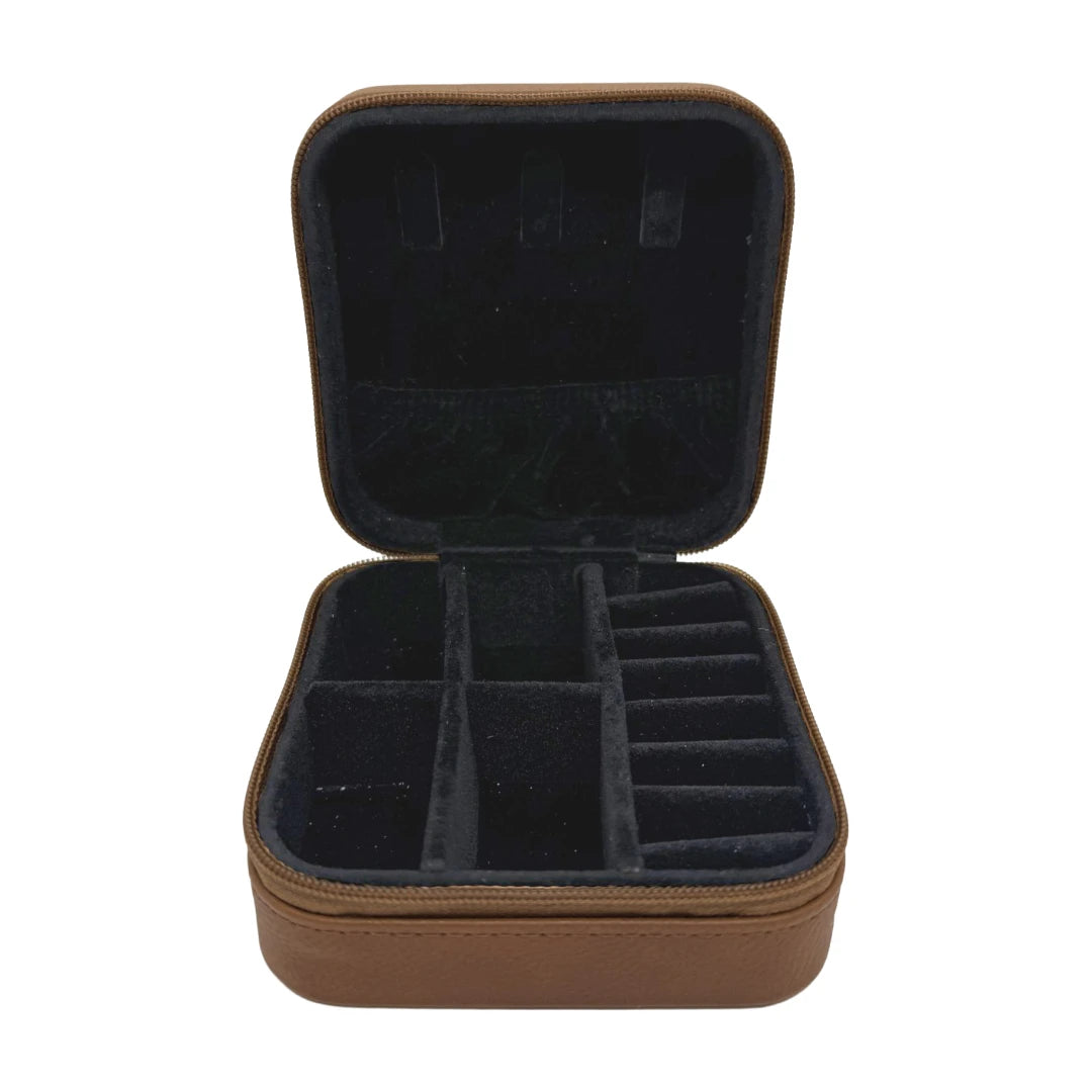 Lux Leatherette Jewelry Box – Personalized Travel Jewelry Case