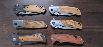 Customized Wood Handle Pocket Knife Collection