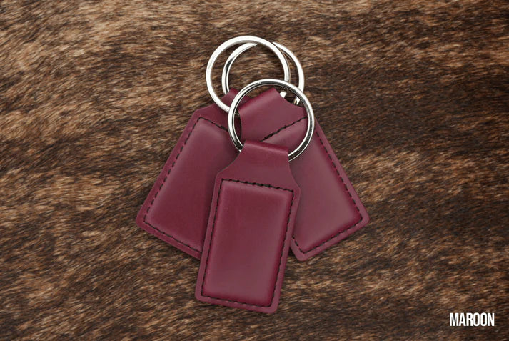 Custom Laser Engraved Leather Keychains