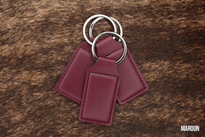Custom Laser Engraved Leather Keychains