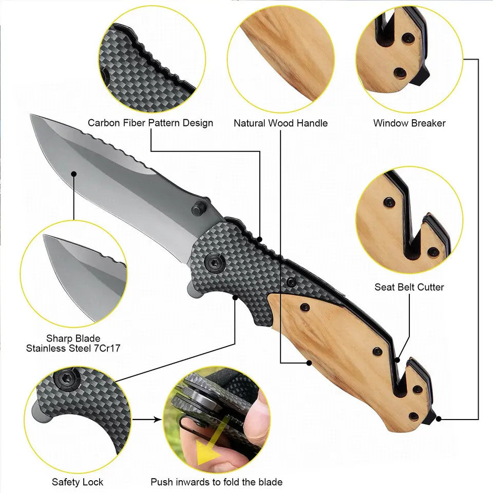 Customized Wood Handle Pocket Knife Collection