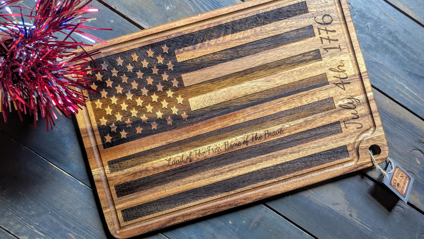 Premium Cutting Board - American Flag