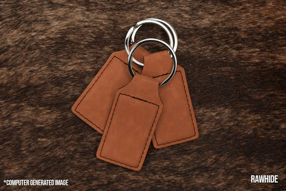 Custom Laser Engraved Leather Keychains