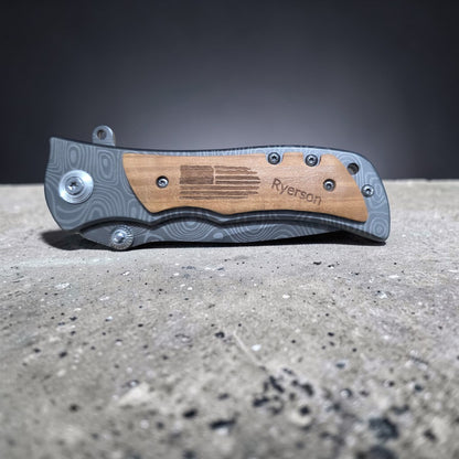 Customized Wood Handle Pocket Knife Collection