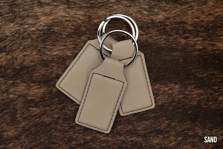 Custom Laser Engraved Leather Keychains