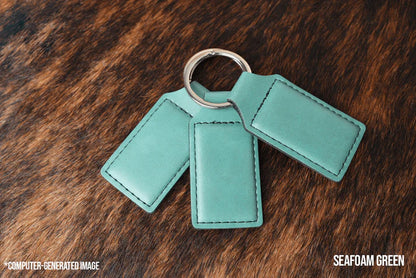 Custom Laser Engraved Leather Keychains